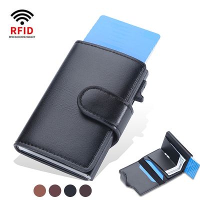 （Layor wallet）  Rfid Card Holder Wallets Men Slim Thin Mini Bank Credit Cardholder Case Black Magic Trifold Minimalist Smart Wallet Porte Carte