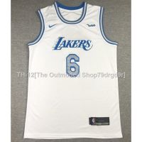 ✙✆♨ 2022 new men Los Angeles Lakers 6 LeBron James embroidery basketball jerseys jersey city white