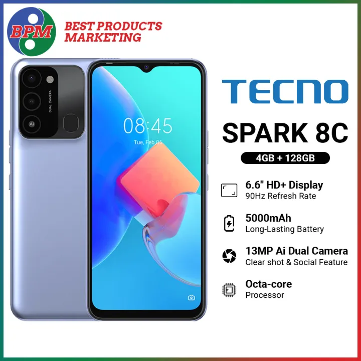 BPM TECNO KG5k SPARK 8C 4GB + 128GB | Lazada PH