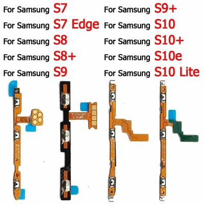 สลับระดับเสียงสำหรับ Samsung Galaxy S7 Edge S8 S8ที่ใช้งานอยู่ + S9บวก S9 + S10 S10 Lite + S10e 5G ปุ่มเปิดปิดปุ่มด้านข้างสายเคเบิลงอได้