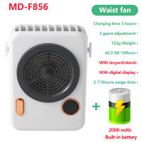 Newest USB Portable Personal Hanging waist Fan With Recharge Battery Ultra quiet Wearable Electric Fan handheld Air Conditioner