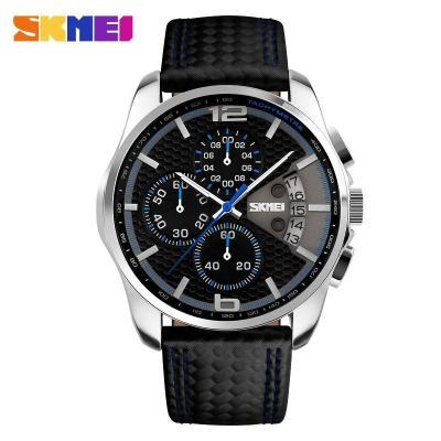 SKMEI นาฬิกาข้อมือธุรกิจแบบสบายๆนาฬิกาควอตซ์สำหรับผู้ชาย,นาฬิกาข้อมือแนวโน้มแฟชั่น9106กันน้ำใหม่