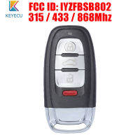 FCC ID: IYZFBSB802สมาร์ทกุญแจรีโมท Fob เปลี่ยน315433868เมกะเฮิร์ตซ์สำหรับออดี้ A1 A3 A4 A5 Q7 A7 A8 Allroad Q3 Q5 S4 S5 S6 S7