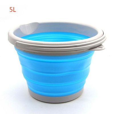 Collapsible Silicone Ice Bucket Tray Tool 5L10L Portable Folding Ice Mold Champagne Beer Wine Cooler Food Grade Bowl Bucket