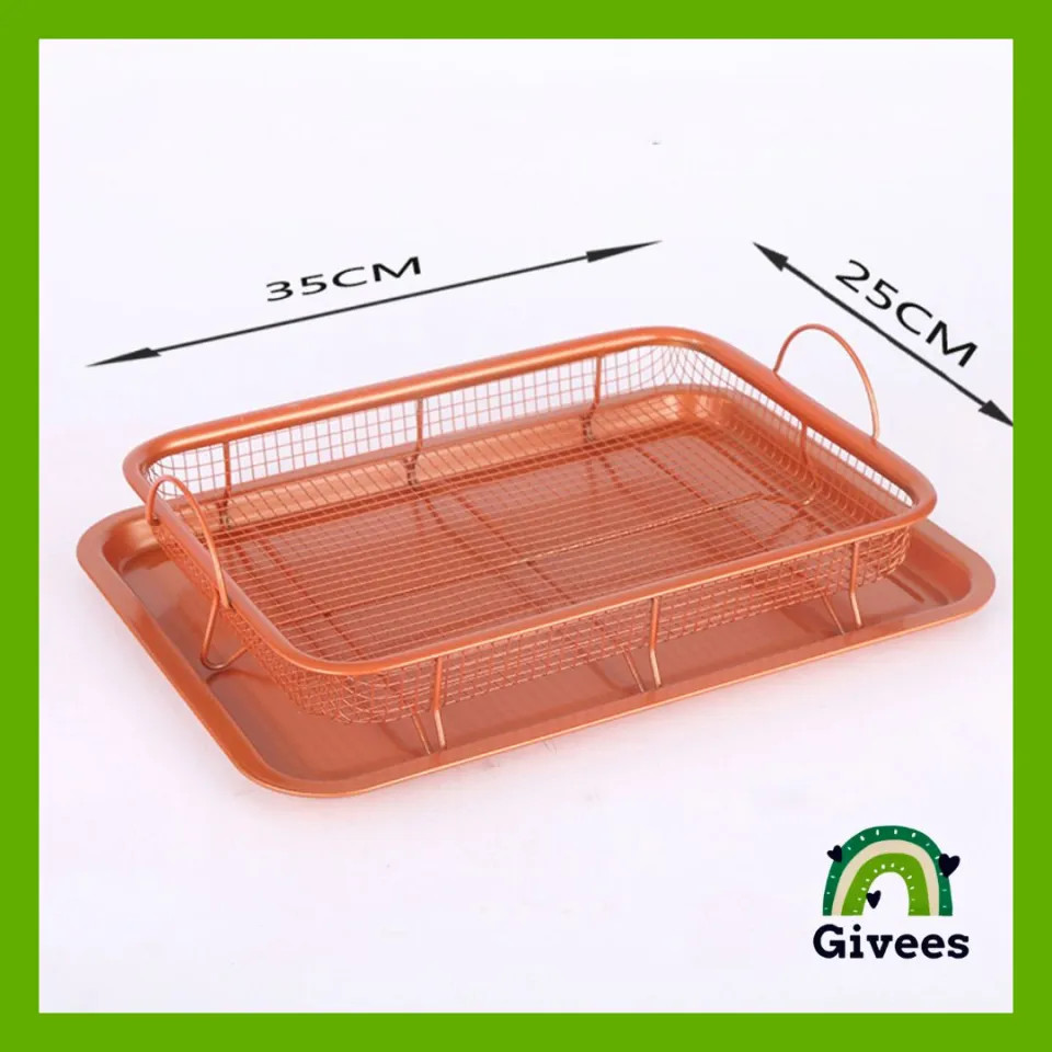 Rectangular Copper Crisper Tray, 2-Piece Set