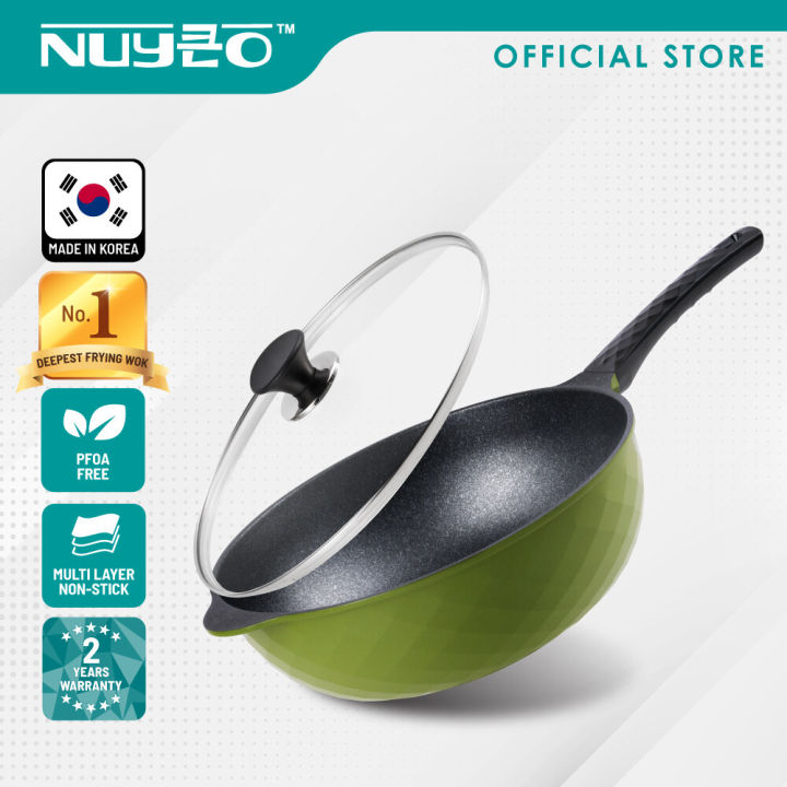 3D Marble Non-Scratch, Non-Stick Coating Fry Pan, Made in Korea. (32cm)