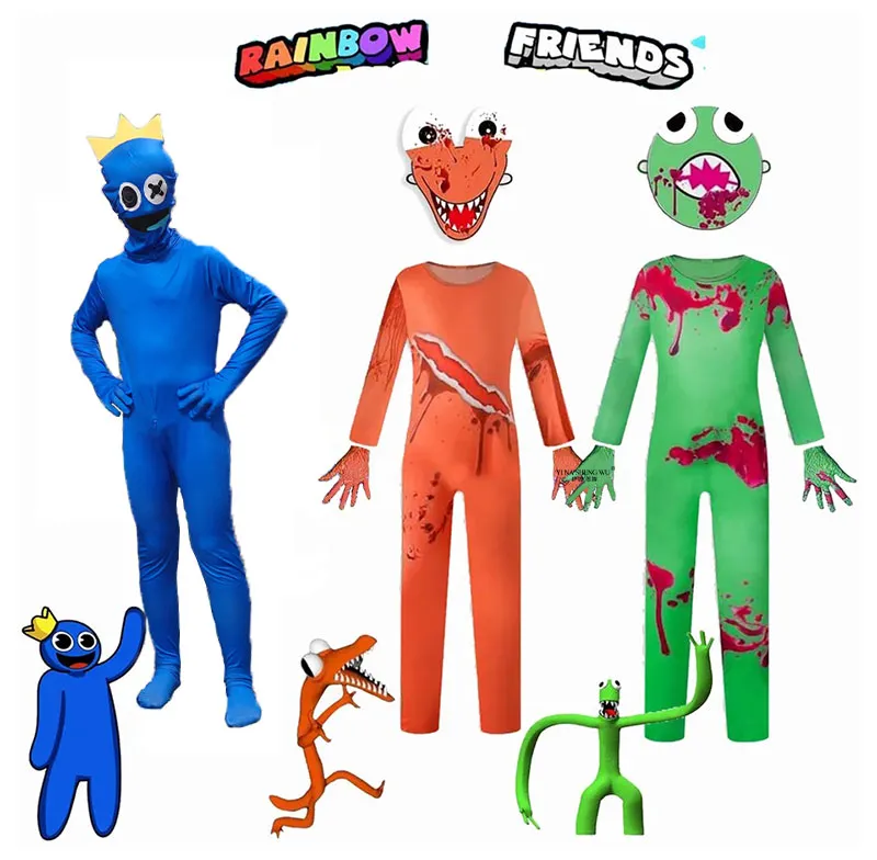 Rainbow Friends Children's Halloween Blue Rainbow Friends Costume 