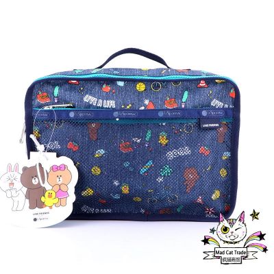 Lesportsac กระเป๋าเดินทางน้ำหนักเบาเสื้อผ้ารองเท้า Organizer กระเป๋าเดินทาง Organizer กระเป๋าเสื้อผ้า Organizer