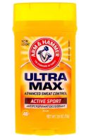 Arm &amp; Hammer, UltraMax, Solid Antiperspirant Deodorant, for Men, Active Sport, 2.6 oz (73 g) ระงับกลิ่นกายใต้วงแขนสำหรับผู้ที่ชอบออกกำลังกาย มีเหงื่อมาก กลิ่นหอม