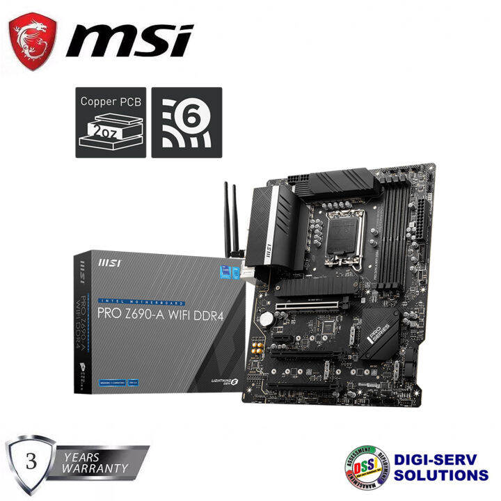 MSI PRO Z690-A WiFi DDR4 ProSeries Motherboard with Extended Heatsink ...