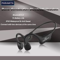 PARAMITA Real Bone Conduction Headphones Bluetooth Wireless Earphones Waterproof Sports Headset with Mic for Workouts Running