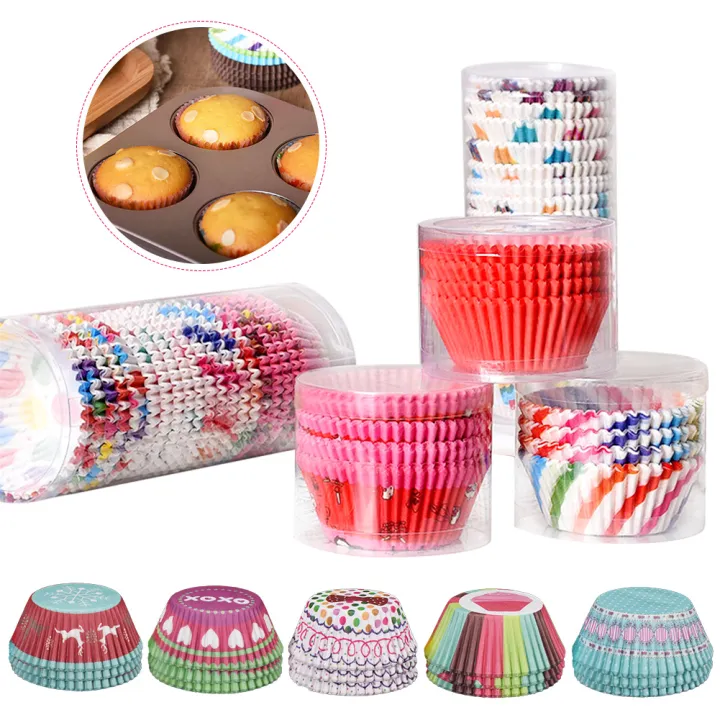 Hittime 100Pcs Muffin Cupcake Paper Cups Cupcake Liner Baking Muffin