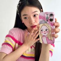 เคสไอโฟนน่ารัก เคสมือถือลายการ์ตูนเจ้าหญิงสีชมพู iphone14promax Apple 11/12/13 ซิลิโคนกันตกและสกปรก