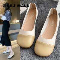 KKJ MALL Ladies Single Shoes Spring 2022 Korean Version Grandma Shoes Student One-word Strap Mary Jane Shoes