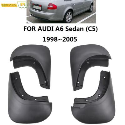 ชุด Mud Flaps Fit สำหรับ Audi A6 C5ซีดาน1998 1999 2000 2001 2002 2003 2004 2005 MudFlaps Splash Guards Mudguards อุปกรณ์เสริม