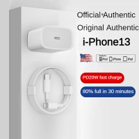 เหมาะสำหรับเครื่องชาร์จ i-Phone 13ที่ได้รับการรับรองจากโรงงานชุดโทรศัพท์มือถือ Pd20w อุปกรณ์ชาร์จโทรศัพท์ในรถยนต์เร็ว