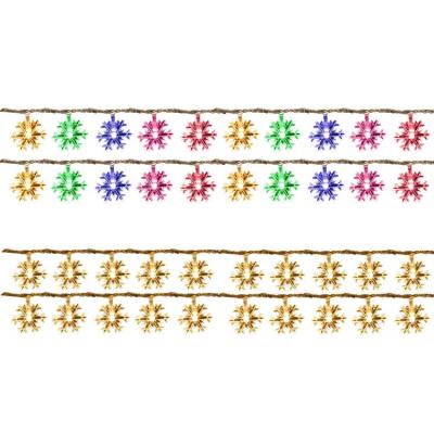 Snowflake Lights 9.84ft 20 LED Snowflake Christmas Fairy String Lights Snowflake Christmas Lights Battery Operated Waterproof for Garden Patio Indoor Outdoor Celebration durable
