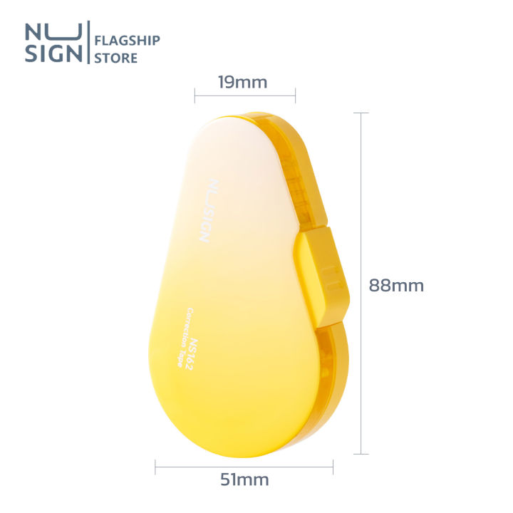 nusign-เทปลบคำผิด-เทปลบปากกา-ลิควิดแบบแห้ง-ลิควิดเทป-หน้าเทปกว้าง-5-มม-เปลี่ยนไส้เทปได้-ลบสะอาด-เครื่องเขียน-correction-tape