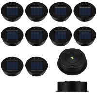 12 Pack Replacement Solar Light Parts Solar Light Replacement Tops Waterproof LED Solar Panel Lantern Lid Light Outdoor