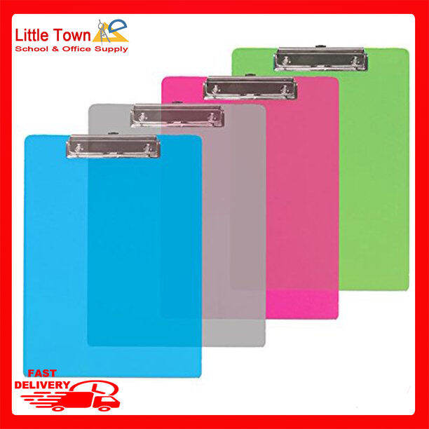 A4/ A5/A6 sizes Translucent Plastic Clipboard flat clip writing board