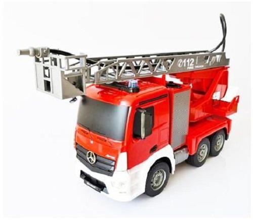 รถดับเพลิง-บังคับวิทยุ-2-4ghz-15ch-มาตราส่วน-1-20-รีโมทบังคับไร้สาย-ทำงานได้เหมือนของจริง-พ่นน้ำได้จริง-mercedes-benz-antos-fire-truck
