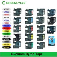 Greencycle 6/9/12mm Label Tape Compatible for Dymo D1 45010 45013 Ribbon for Dymo Label Manager 100 150 200 250 Writer Printer