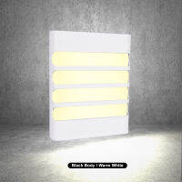 4 Outdoor LED Wall Light Waterproof IP65 COB LED Porch Lights Modern Indoor Home Decor Plastic Wall Lamp for Yard Corridor light