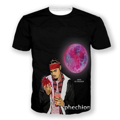 Phechion ใหม่แฟชั่นผู้ชาย/ผู้หญิง Chris Brown 3D พิมพ์แขนสั้นเสื้อยืดสบายๆ Hip Hop ฤดูร้อน T เสื้อ Tops S135