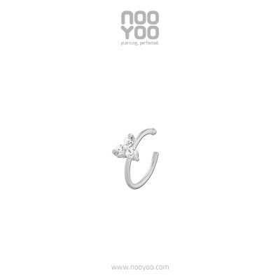 NooYoo จิวจมูกสำหรับผิวแพ้ง่าย TRINITY Crystal Nose Ring