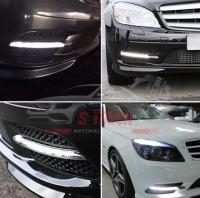 【ขายดี】ไฟตัดหมอกเดย์ไลท์ Led DRL สําหรับ Mercedes-Benz W204 C-Class C300 AMG Sport 2007 2008 2009 2010 2011