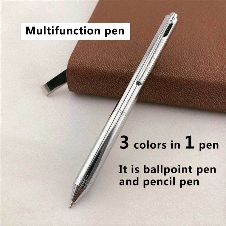 luxury-ballpoint-pens-writing-school-office-supplies-student-multifunctional-pen-3-ink-colors-in-1-gift-for-customer-colleague