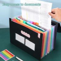 New A4 Multi-layer Folder 13/25 Pocket Accordian File Folder A4 Organizer Portable Business Expanding File Box Office Organization Student Document Holder