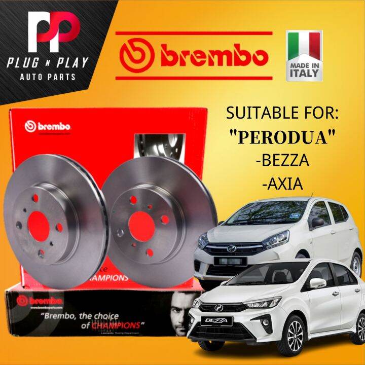 BREMBO PERODUA AXIA ,BEZZA FRONT (DEPAN) 100 ORIGINAL BREMBO DISC