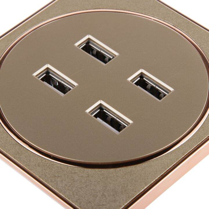 new-popular89-ทอง4พอร์ต-usb-wallcharger-acreceptacle-outlet-แผ่นแผง