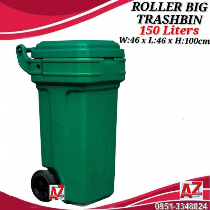 Roller Big Trash Bin with Wheels 150 Liters Lazada PH