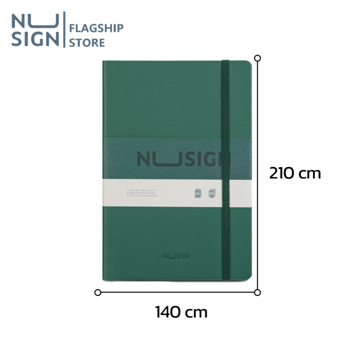 nusign-สมุดจดบันทึก-a5-สมุดบันทึกแบบมีสายรัด-สมุดโน๊ต-โน๊ตบุ๊ค-มียางรัดปก-เขียนได้-180-องศา-เครื่องเขียน-อุปกรณ์สำนักงาน-notebook