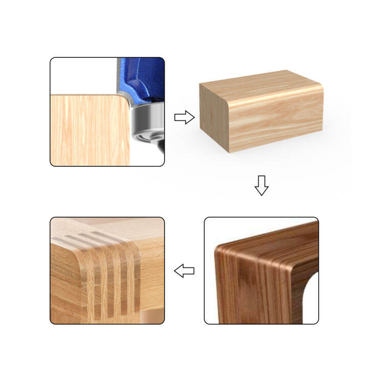 3ชิ้น6มิลลิเมตร8มิลลิเมตร1-4-งานไม้มิลล์คลาสสิกบิตตัด-r1-r2-r3การตัดขอบ-z4เราเตอร์ทรงกลมมุมบิตสำหรับไม้