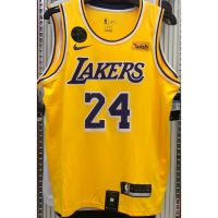 ขายเสื้อผ้าบาสเกตบอลสูง Los Angeles Lakers 【hot pressed】nba Jersey 24 Kobe yellow KB logo and other styles sports basketball jersey