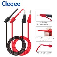 Cleqee P1308C 20PCS Multimeter Test Leads Kit with Banana PlugTest Hook Cable Puncture Probe Replaceable Needle Alligator Clip