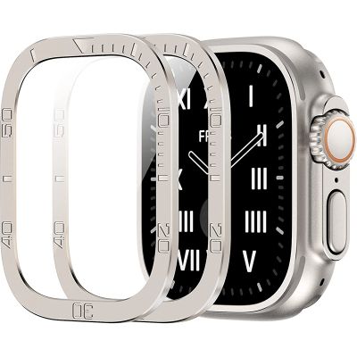 Tempered Glass for Ultra 49mm Protector Anti-Scratch Metal Frame IWatch Ultra49mm Accessories