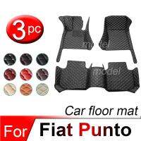 เสื่อปูพื้นรถทำจากหนังสำหรับ Fiat Punto 2007 2008 2009 2010 2011พรม2013 2012แผ่นแปะเท้าอุปกรณ์เสริม Tototyotraa Priuussss