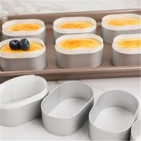 【hot】 10Pcs Oval Mousse Cheesecake Mold Semi-cooked Egg Tart 100Pcs Temperature Paper Cutting Baking