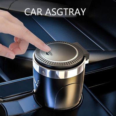 hot！【DT】▼  Car Ashtray Cup Push Alloy Ash Type with Detachable Holder Accessory Interior