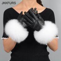 Womens Genuine Leather  Winter Warm Real Sheepskin &amp; Fox Fur S Fashion Style Natural Fluffy Fox Fur S7200