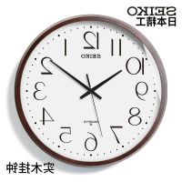 [COD] movement radio wave wall clock Japanese-style living room watch solid simple fashion light luxury mute