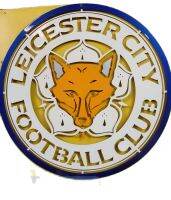 เลสเตอร์ซิตี้ โลโก้ LEICESTER CITY วัสดุเหล็กตัดเลเซอร์ ขนาด 60*60 cmหนา 3 mmทำสีเหมือนจริง สีพ่นรถยนต์ภายนอกสวยงามคงทนไม่เสียรูปทรงติดตั้งง่าย