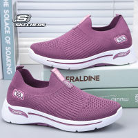 Xi Ke SKECHERS_Seager -Gowalk 3 Power Hitter รองเท้าลำลองผู้หญิง รองเท้าวิ่งแบบนุ่มแพลตฟ