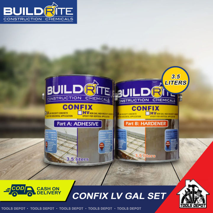 BUILDRITE CONFIX LV GAL SET Low viscosity concrete epoxy for horizontal ...