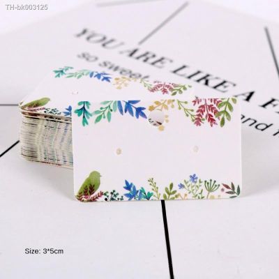 ♙ 100pcs Earring Cards Colorful Jewelry Display Stand Paper Cards Earrings Holder Jewelry Packaging Classic Card 3x5cm