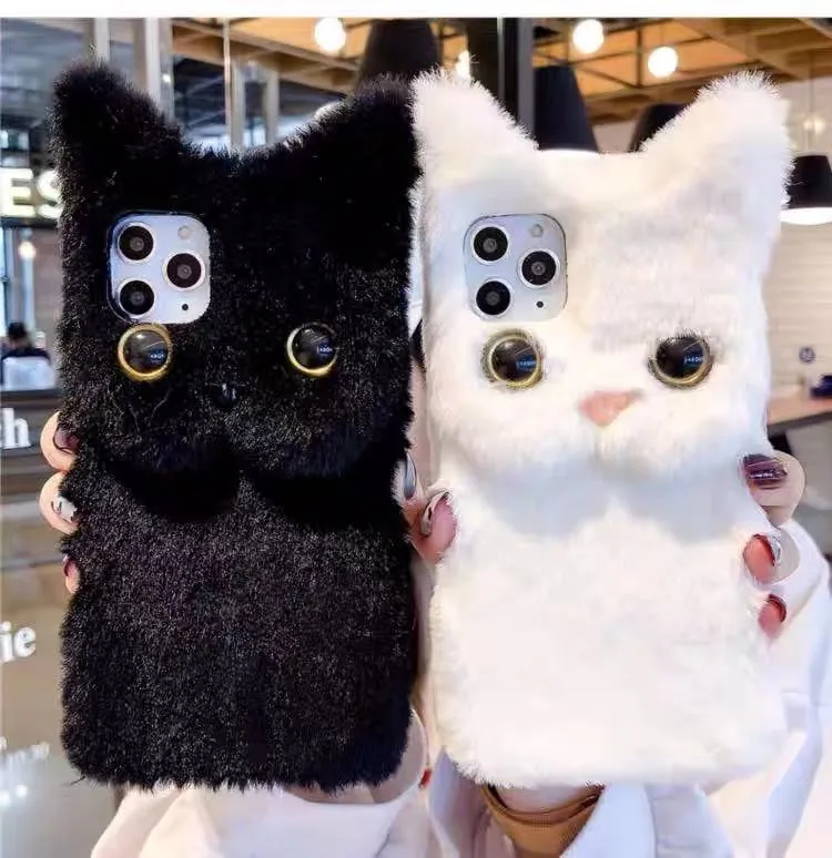 Winter Warm Plush Cute Girl Phone Case For Iphone 13 12 11 Pro Max Xs Max Xr X Cute Cat Furry Fluffy Fur Cover For Iphone 6 6s 7 8 Plus Cases Lazada Ph